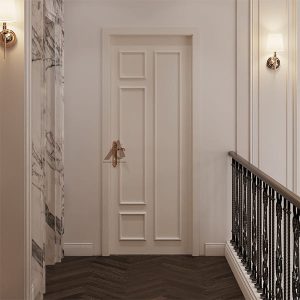 Cửa phẳng dán chỉ nổi 3 ô - AC007SX - AC02